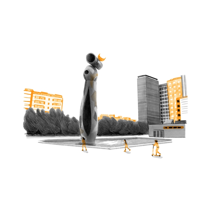 Imatge il·lustració llibre 'Homenatge a Barcelona'o: La Vaga de lloguers de 1931'