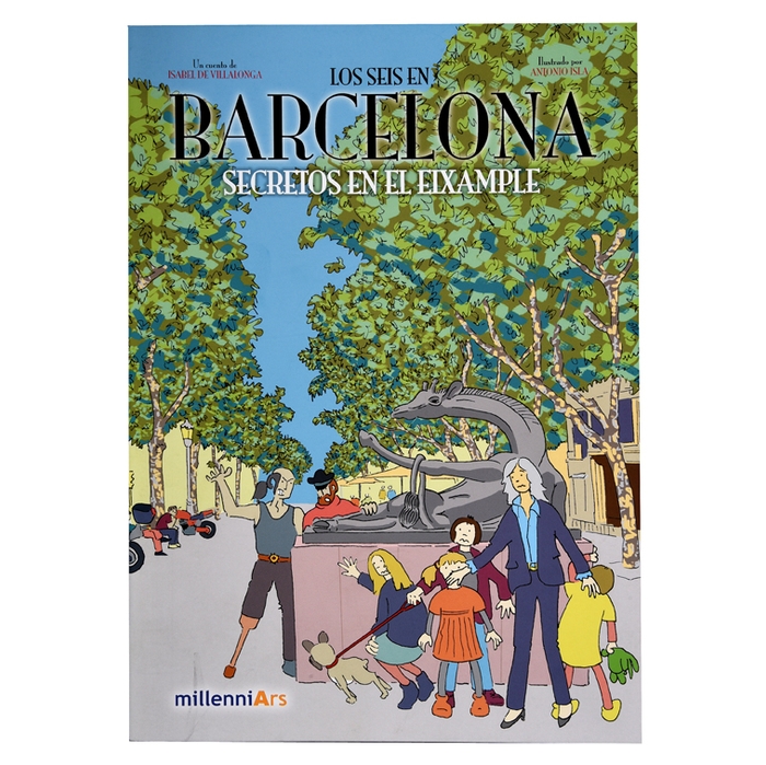 Imatge de la coberta del llibre 'Los seis en Barcelona. Secretos en el Eixample'