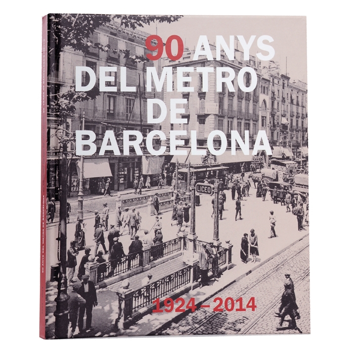Imatge de la coberta del llibre '90 anys del metro'