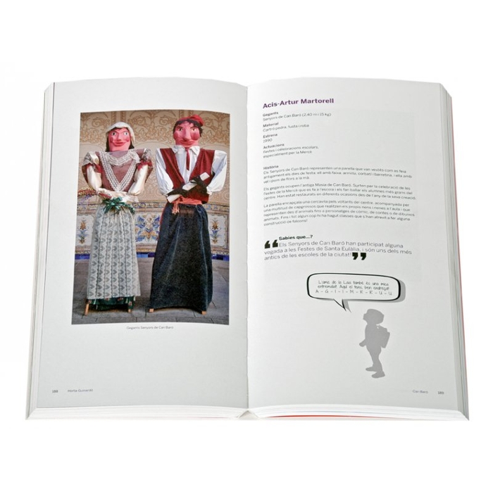 Imatge de les pàgines interiors del llibre 'Els gegantons de les escoles de Barcelona'