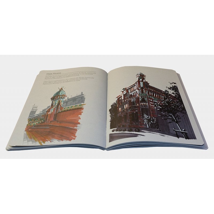 imatge de les pàgines interiors del llibre 'Barcelona colors sobre gris'