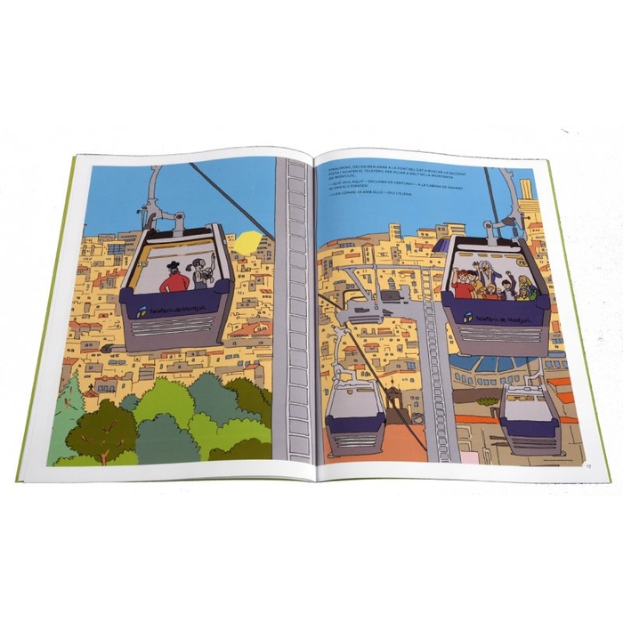Imatge de les pàgines interiors del llibre 'Els sis a Barcelona. Sants_Montjuïc està embruixat'